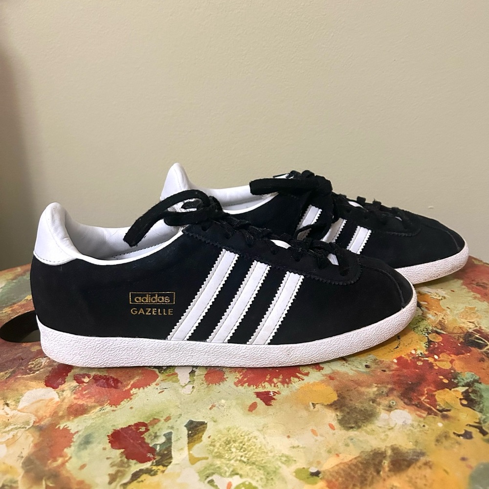 adidas Gazelle Black and White Sneakers